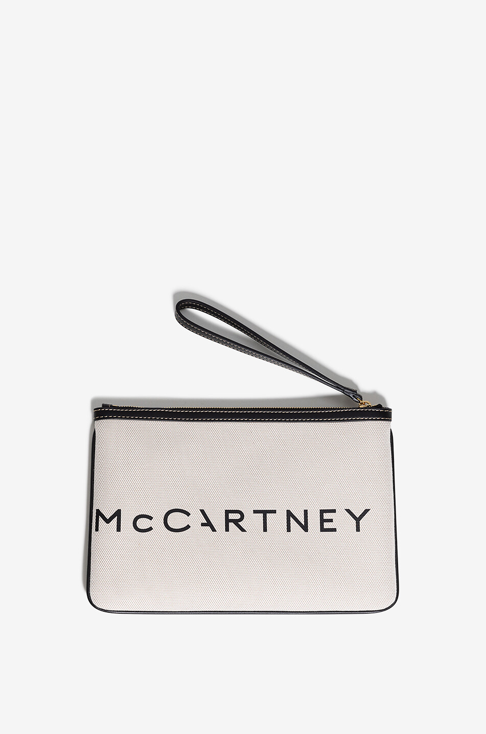 STELLA McCARTNEY Pochette en toile et cuir vegan SMC Femme BLANC CASSE 1