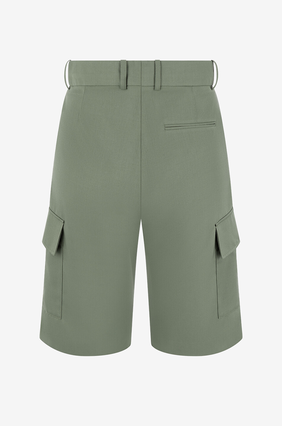 DROLE DE MONSIEUR Bermuda en laine Le Short Cargo Homme KAKI CLAIR 2
