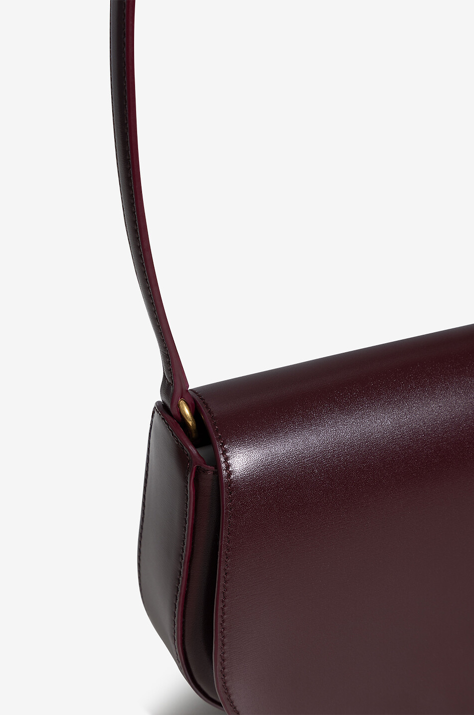 SAINT LAURENT PARIS Mini Voltaire smooth leather shoulder bag Women DARK RED 5