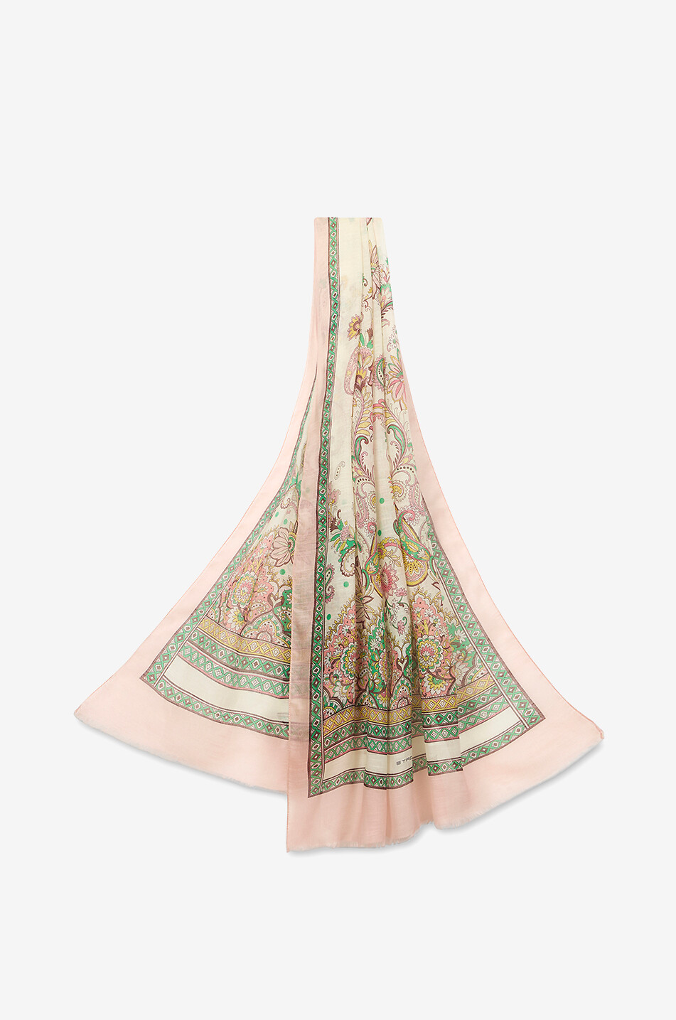 ETRO Écharpe fine en soie mélangée flammée motif Paisley floral Femme MULTICOLORE 2