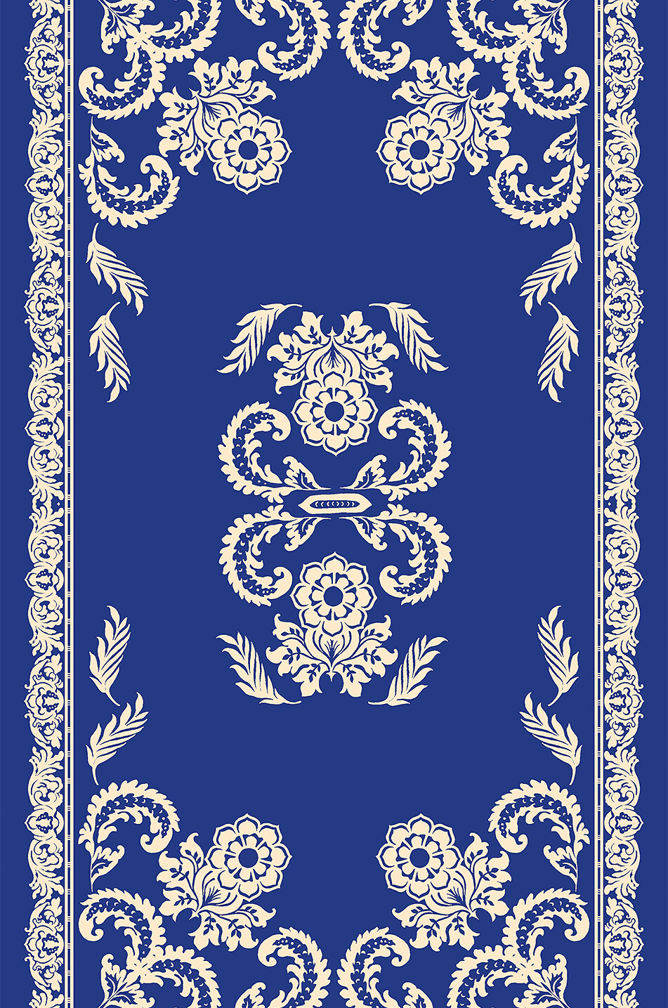 ETRO Grande écharpe en coton et soie à imprimé floral Femme BLEU 1