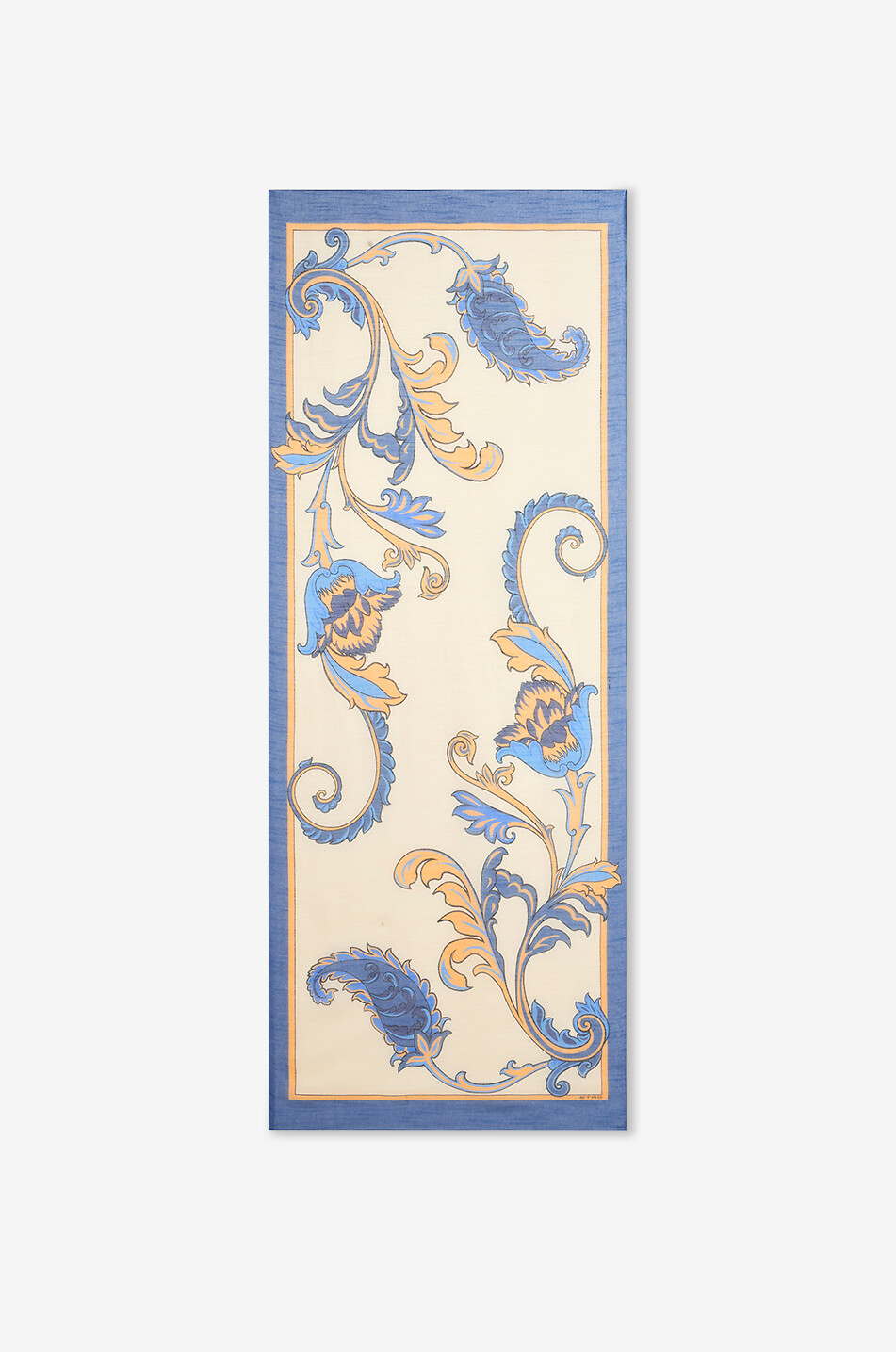 Écharpe fine tissée imprimée arabesques
