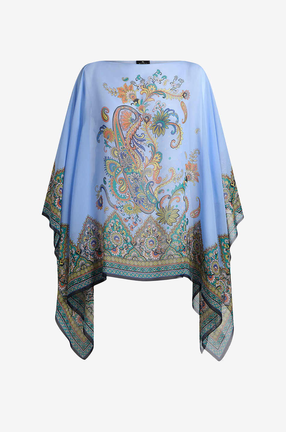 Paisley Florals fringed printed silk and wool cape - ETRO