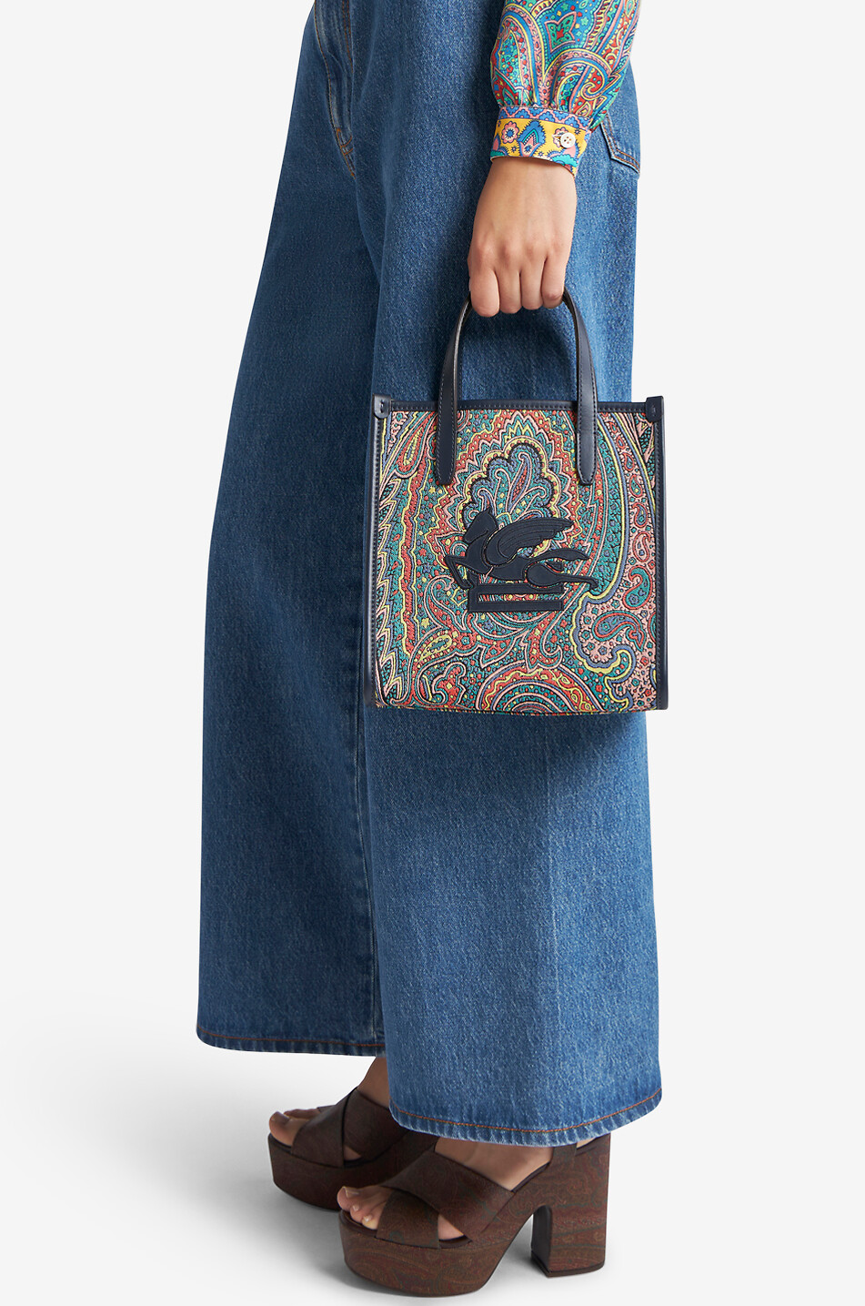 Sac cabas en jacquard Paisley Love Trotter Small