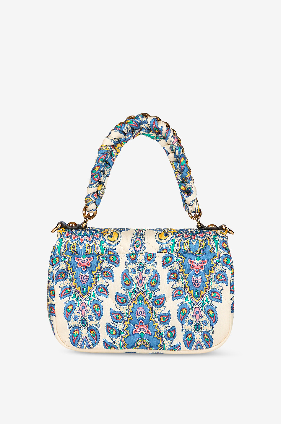 Schultertasche aus Paisley-bedrucktem Twill Bond Small