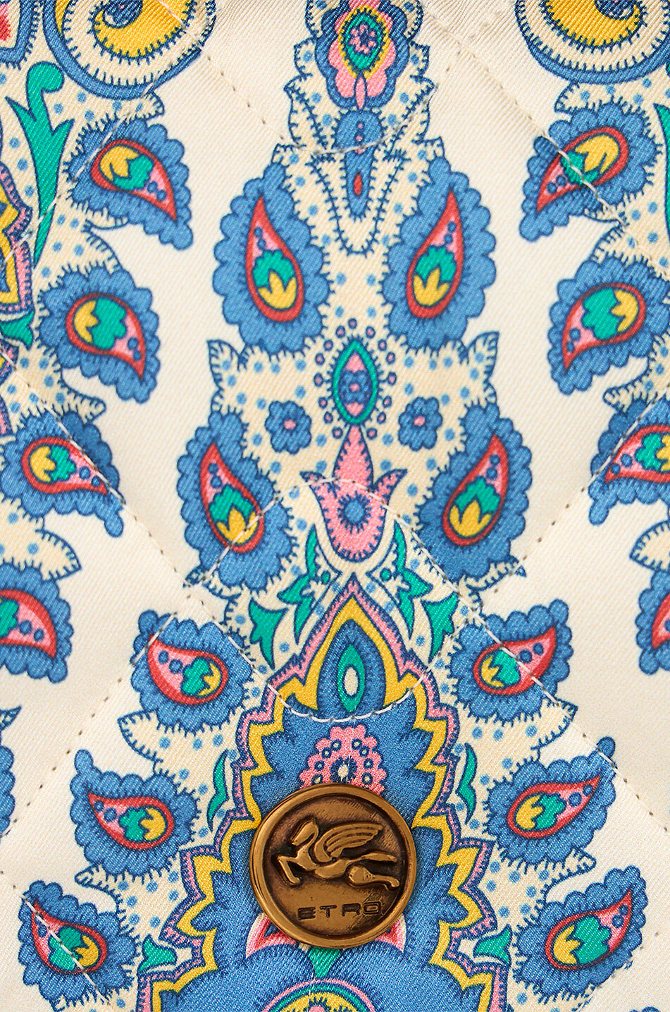 Schultertasche aus Paisley-bedrucktem Twill Bond Small