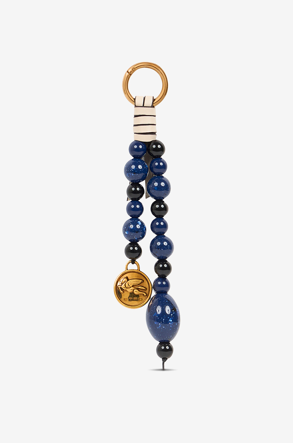 Pegaso medal embellished bead bag charm