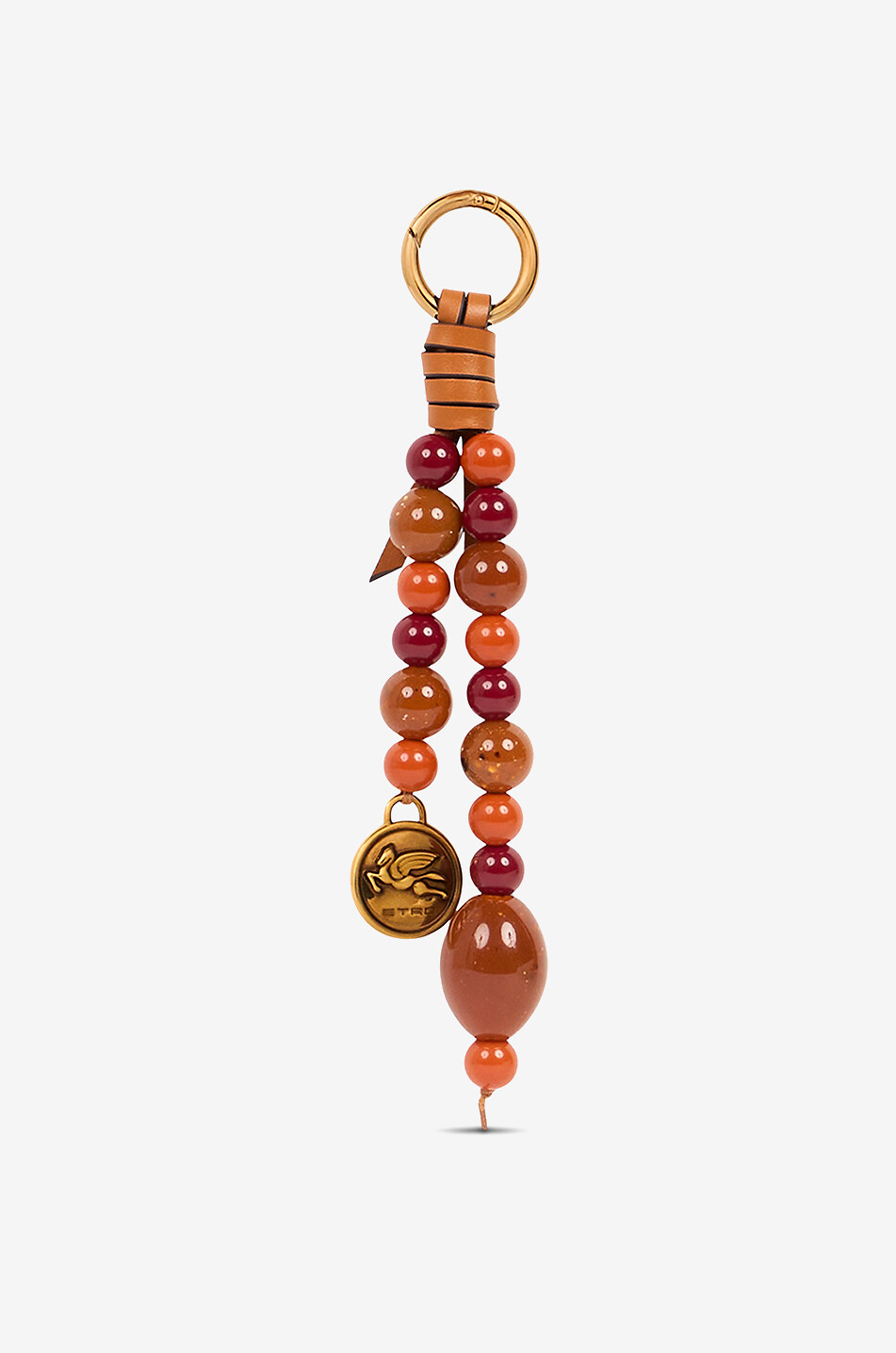 ETRO Charm pour sac à main en billes à médaille Pegaso Femme ORANGE FONCÉ 1