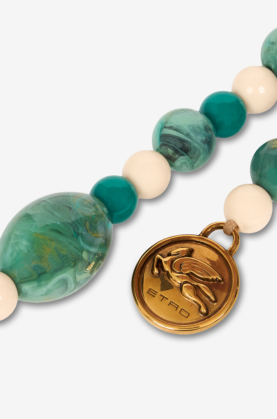 ETRO Charm pour sac à main en billes à médaille Pegaso Femme VERT 2