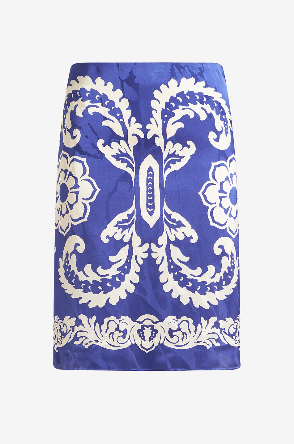 ETRO Paisley Stencil printed jacquard short skirt Women BLUE 1