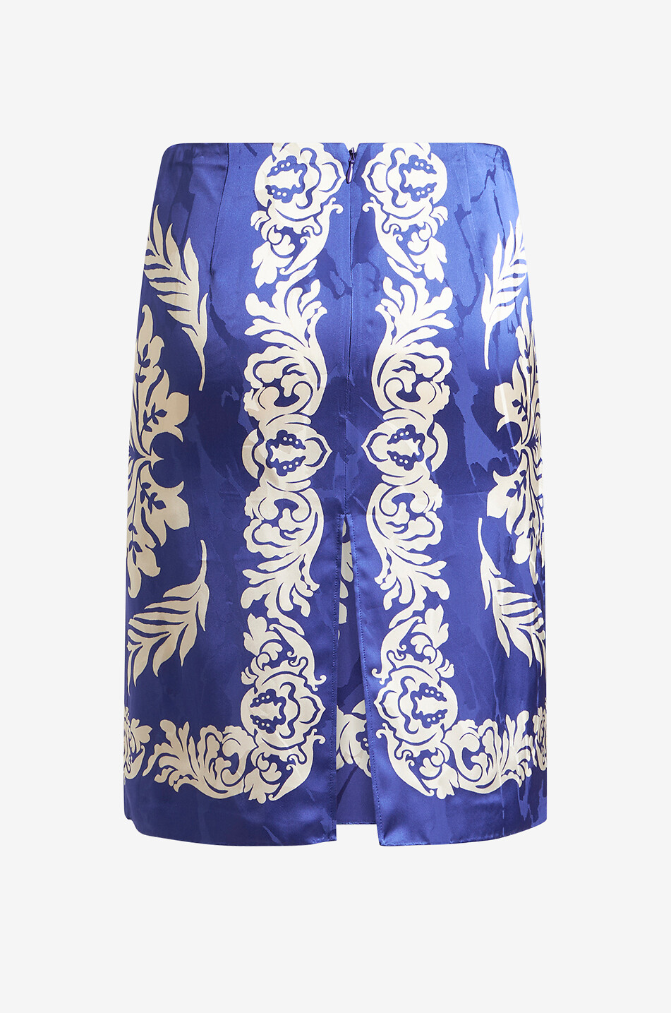 ETRO Paisley Stencil printed jacquard short skirt Women BLUE 2