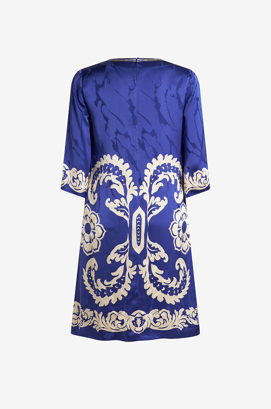ETRO Flower-printed jacquard short tunic dress Women BLUE 2
