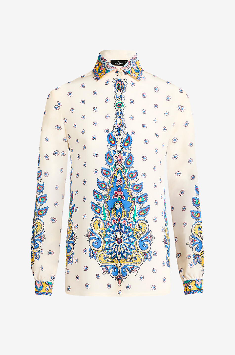 ETRO Chemise ajustée en crêpe de soie imprimée Paisley floral Femme MULTICOLORE 1