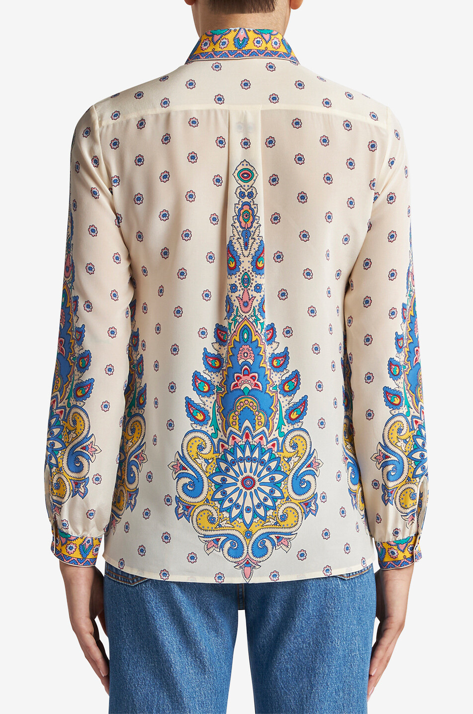 ETRO Chemise ajustée en crêpe de soie imprimée Paisley floral Femme MULTICOLORE 4