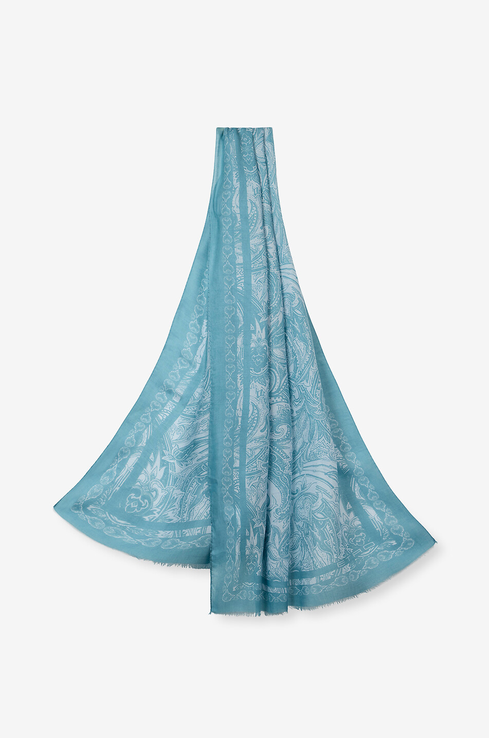 ETRO Schal aus Kaschmir und Seide mit Print Paisley Herren HELLBLAU 1