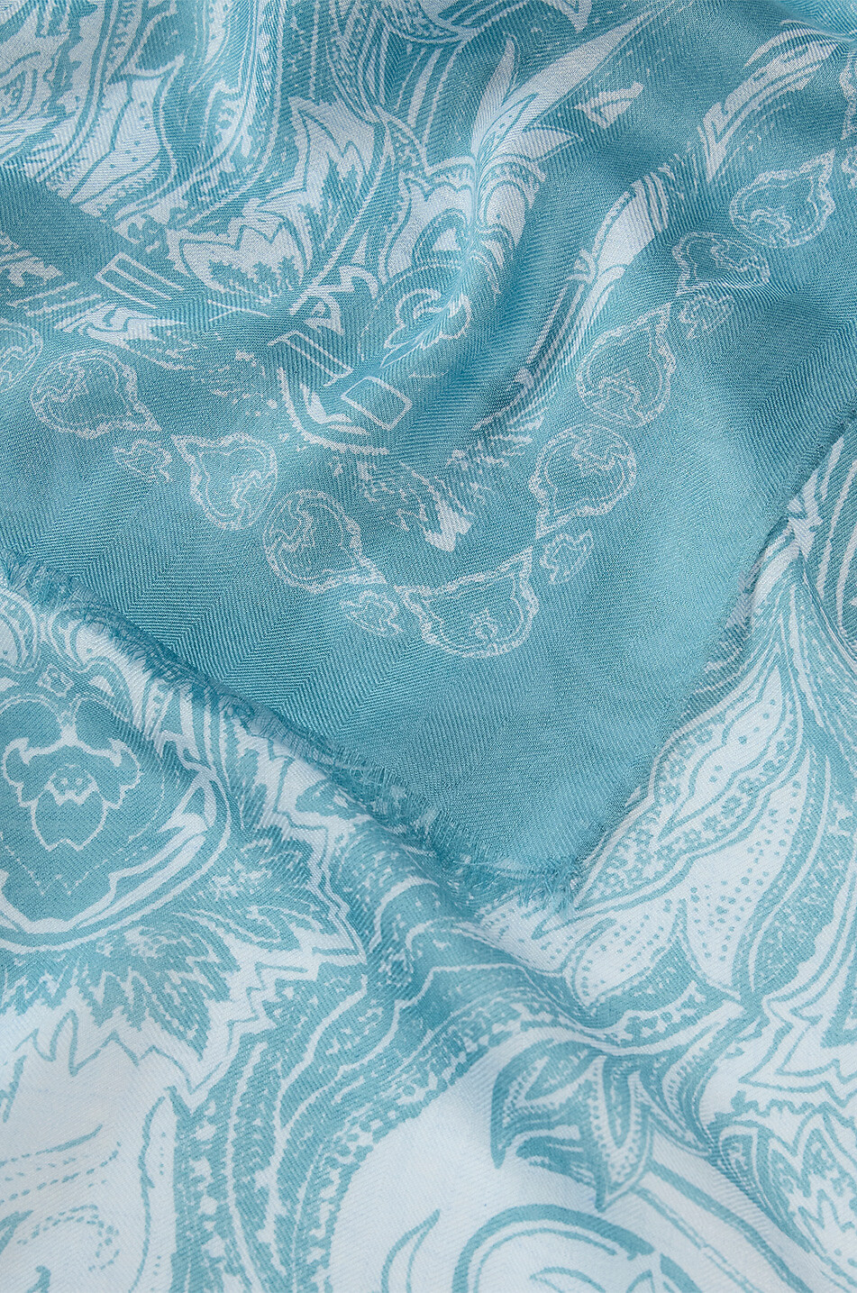 ETRO Schal aus Kaschmir und Seide mit Print Paisley Herren HELLBLAU 3