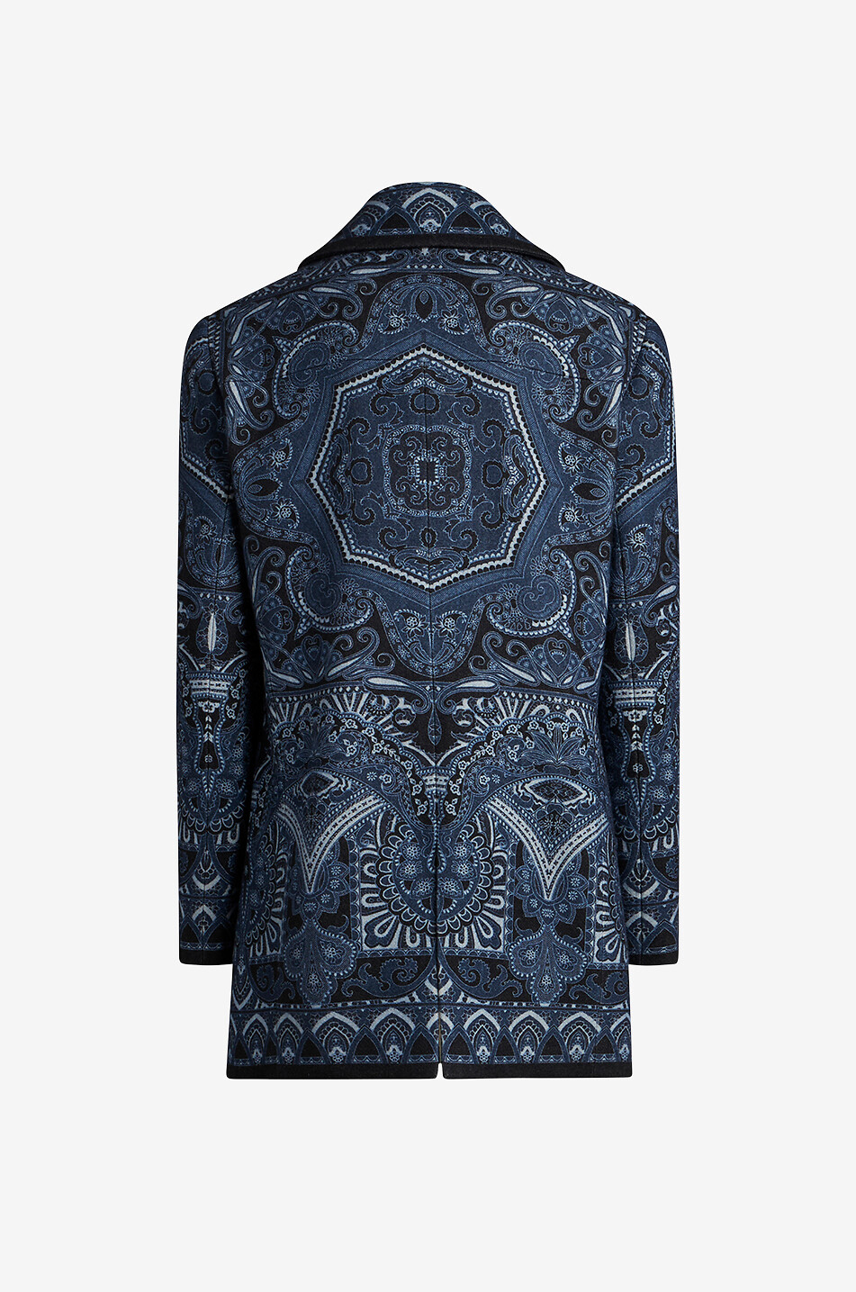 ETRO Manteau court croisé en flanelle imprimé Paisley Femme MULTICOLORE 2