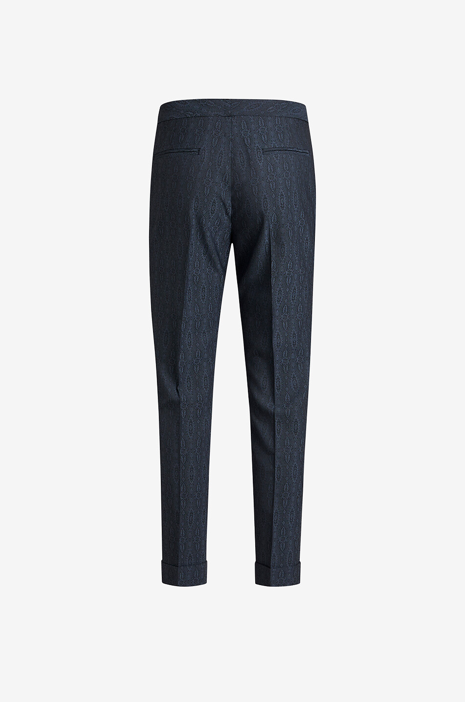Paisley Medaillons cropped wool jacquard cigarette trousers