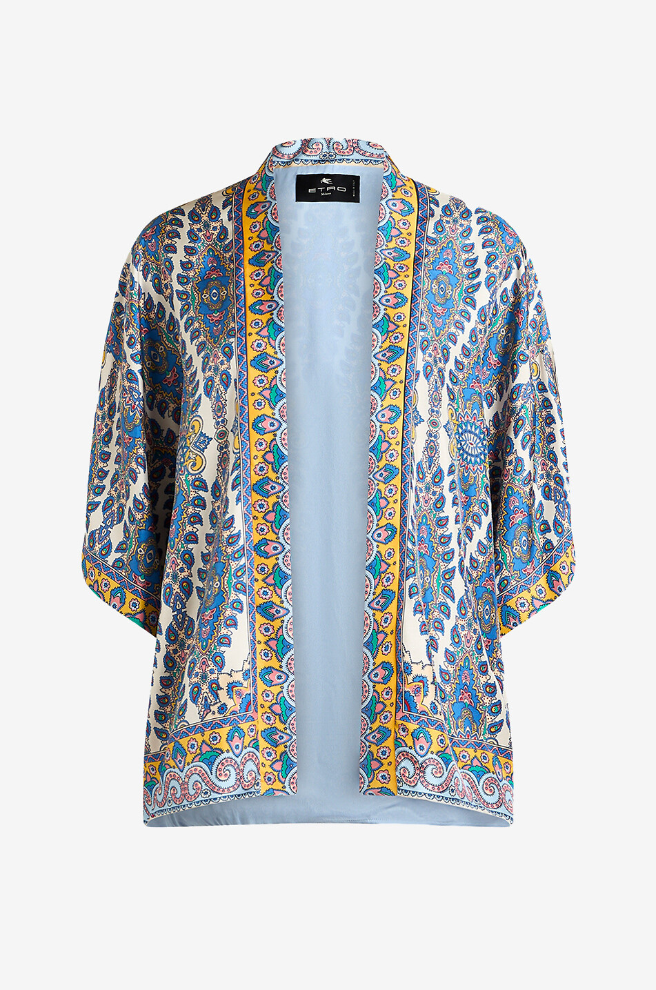 Paisley Medallions silk twill kimono