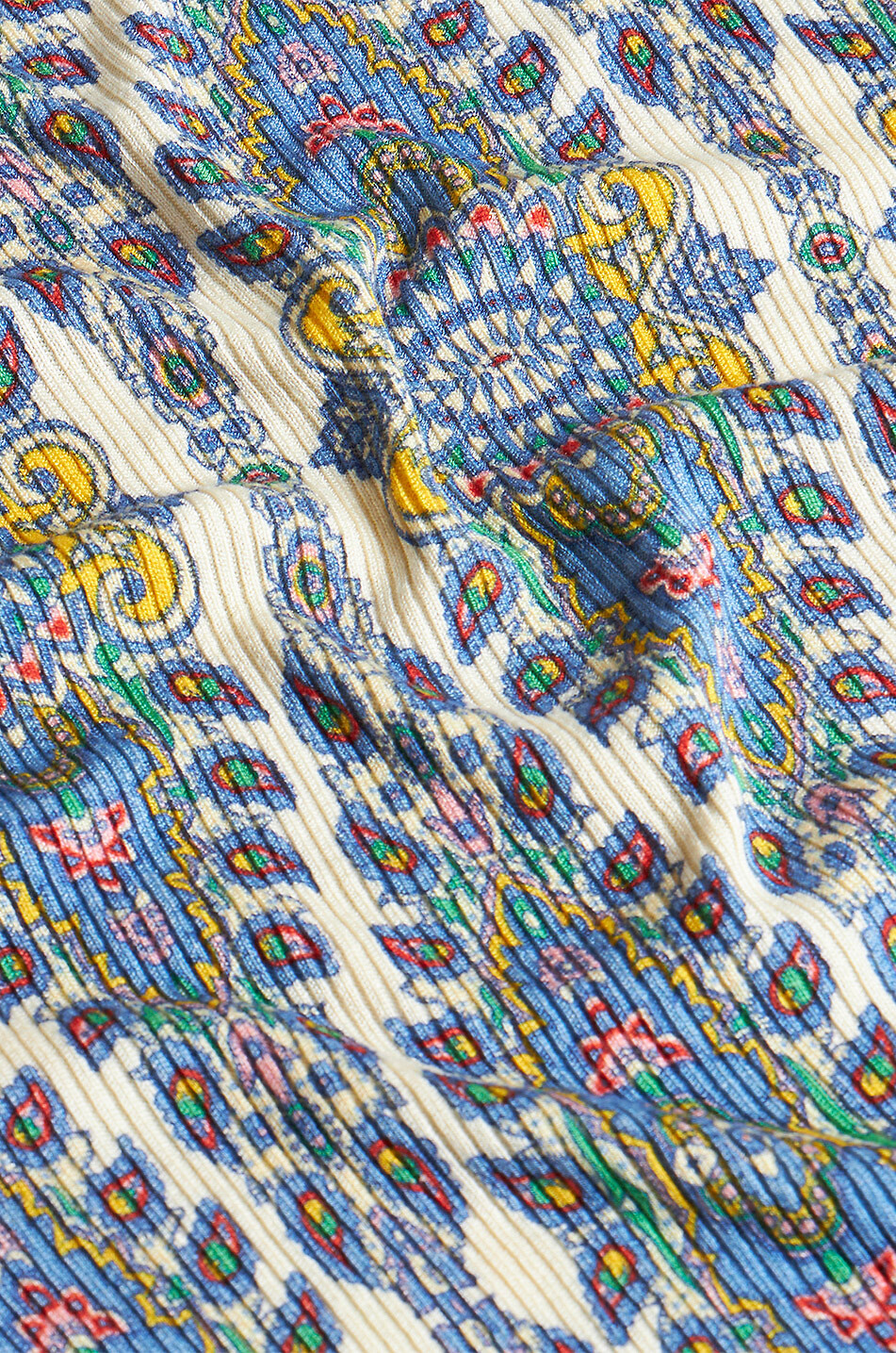 ETRO Pull chaussette côtelé en soie et coton Paisley Medaillons Femme MULTICOLORE 7