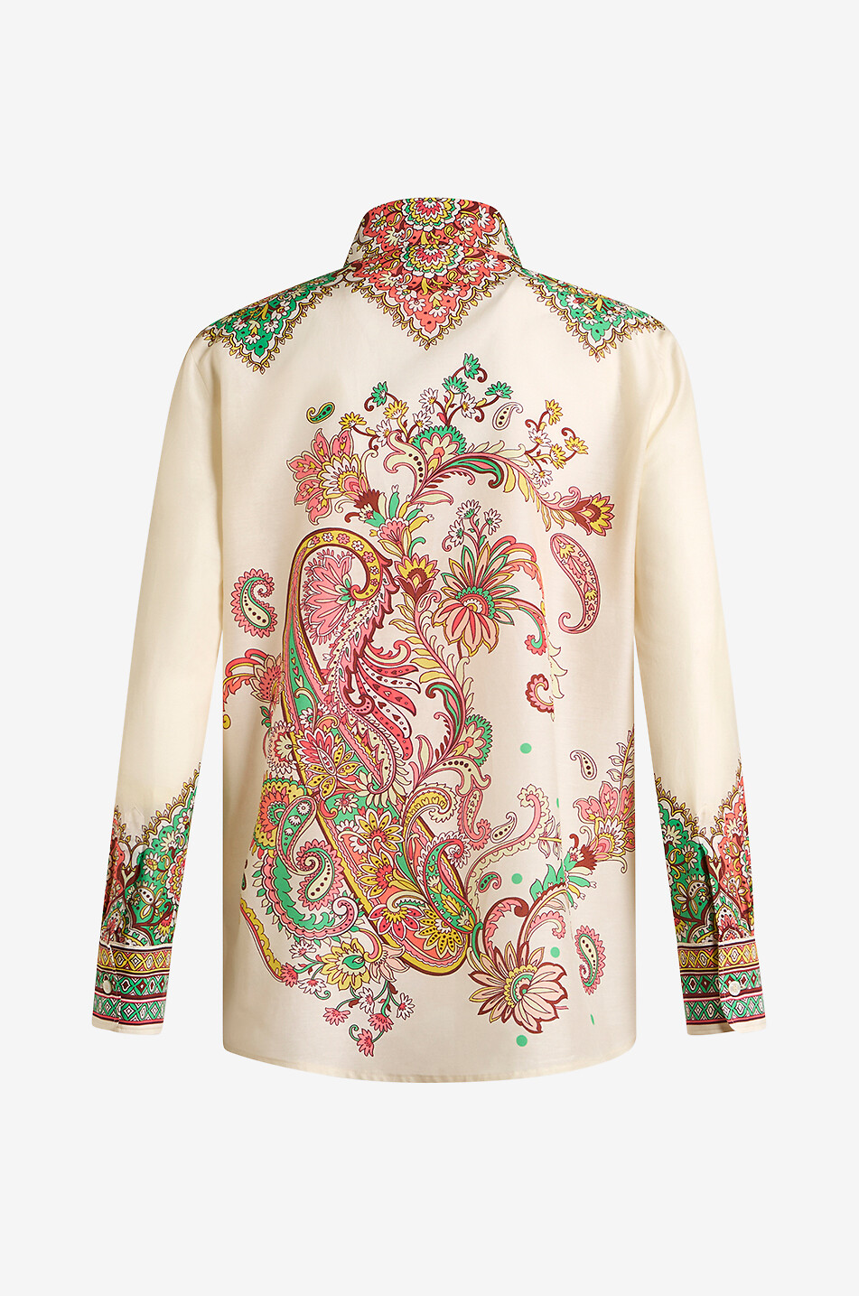 Hemd aus Baumwoll- und Seidenvoile mit exotischem Paisley-Print