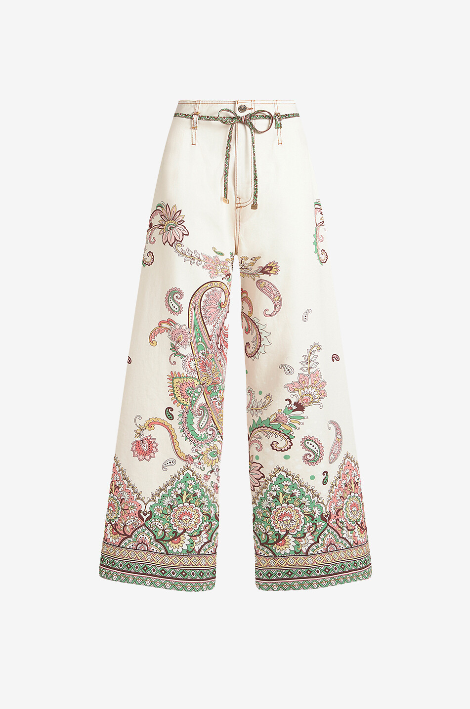 ETRO Jeans mit hoher Taille und verkürztem weitem Bein Paisley Damen BUNT 1