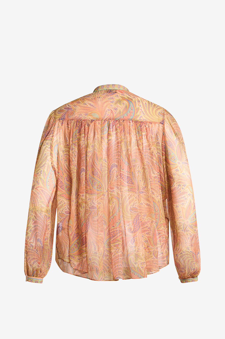 Seidenmusselin-Bluse mit Paisley-Print