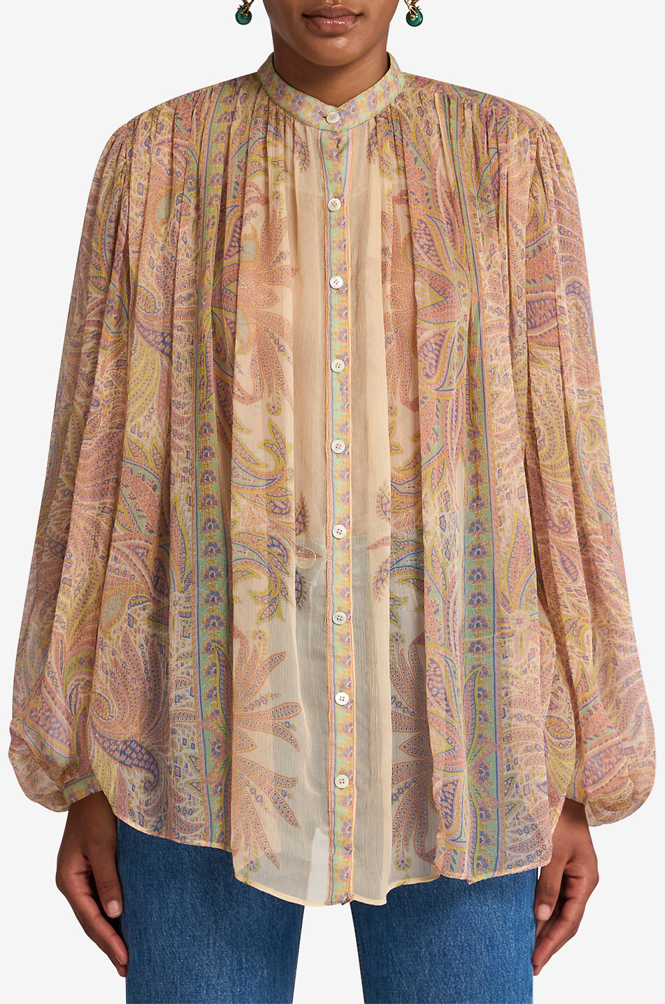 ETRO Blouse en mousseline de soie imprimée Paisley Femme MULTICOLORE 3