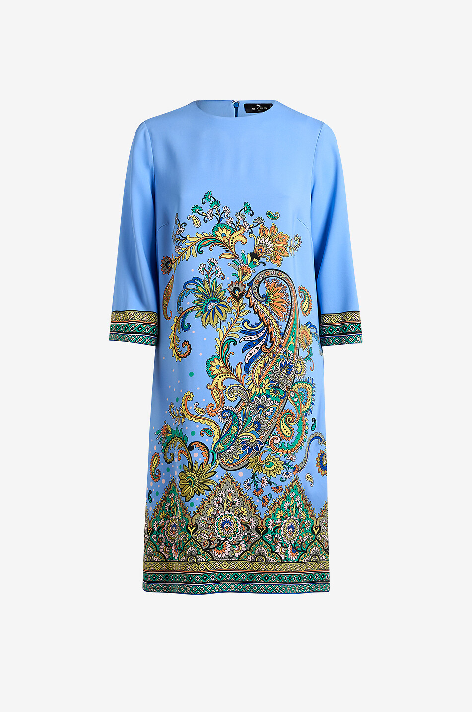 Paisley Medallion printed tunic dress in cady