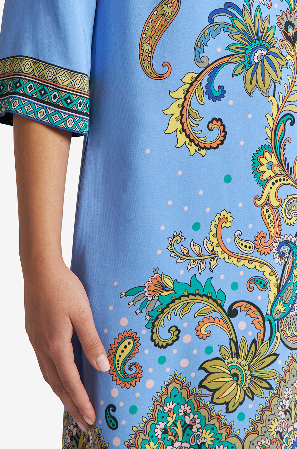 Paisley printed silk chiffon poncho - ETRO - MULTI COLOURED