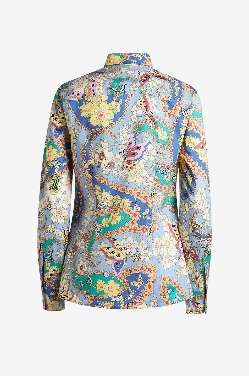 Chemise cintrée en popeline imprimée Paisley Animals