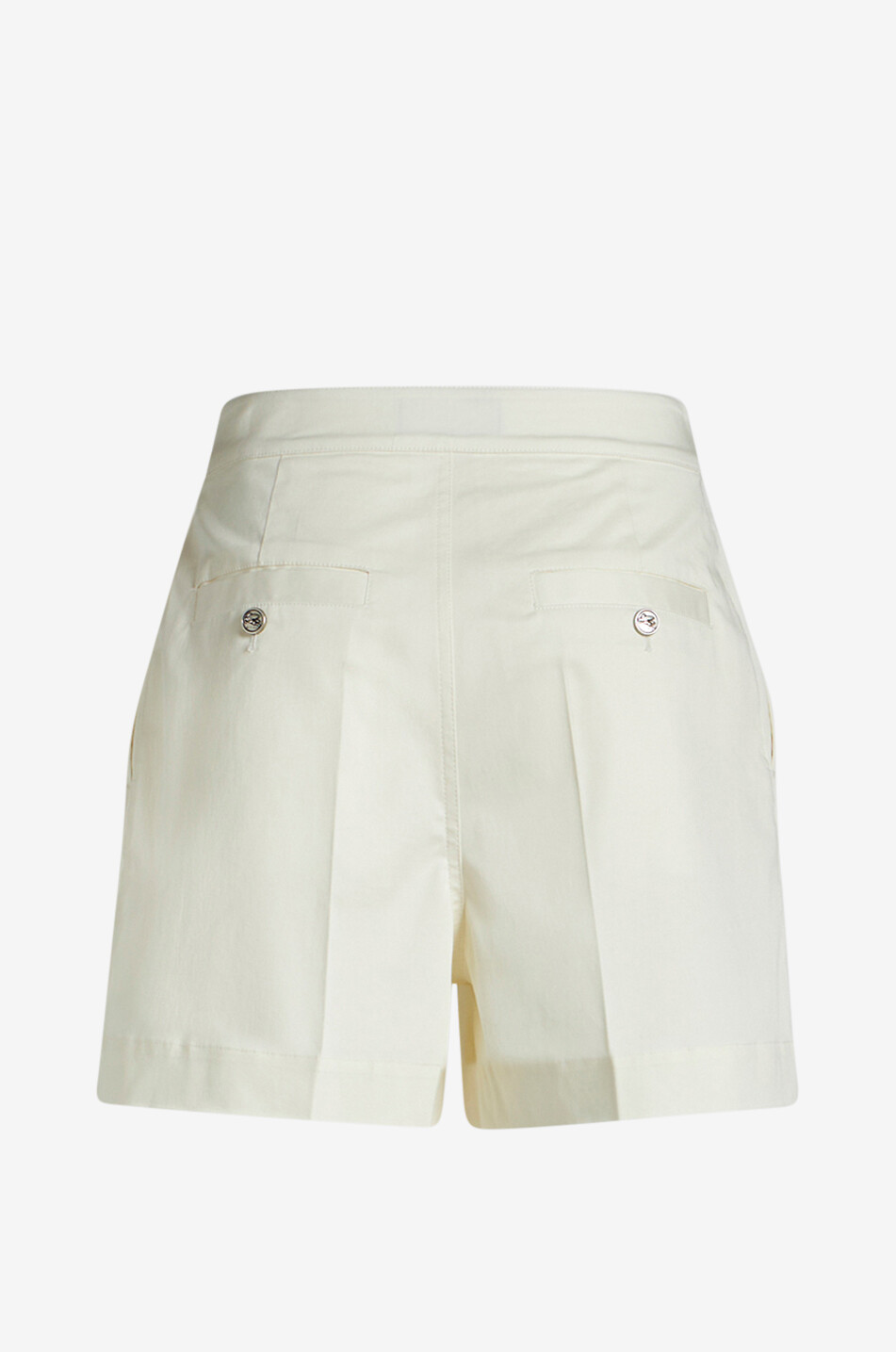 ETRO Short à pont en gabardine taille haute Femme BLANC CASSE 2