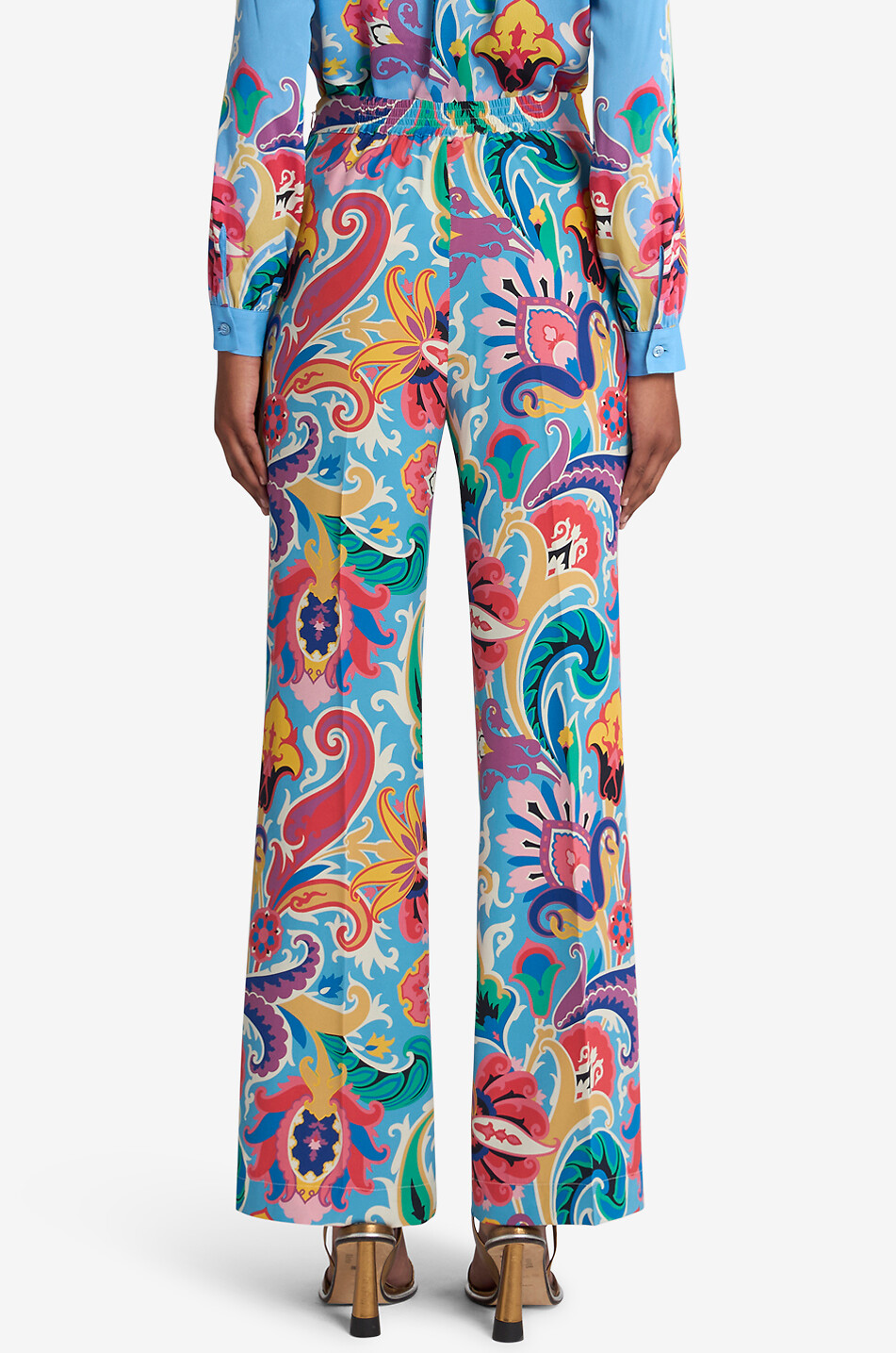 ETRO Palazzohose aus Seidencrêpe mit Paisleyprint Damen BUNT 4