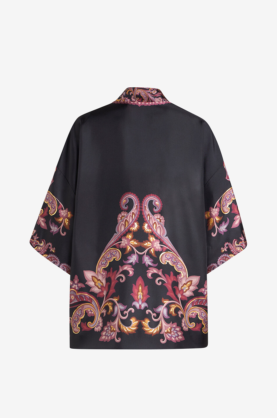 ETRO Kimono en sergé de soie imprimé Paisley Placé Femme MULTICOLORE 2