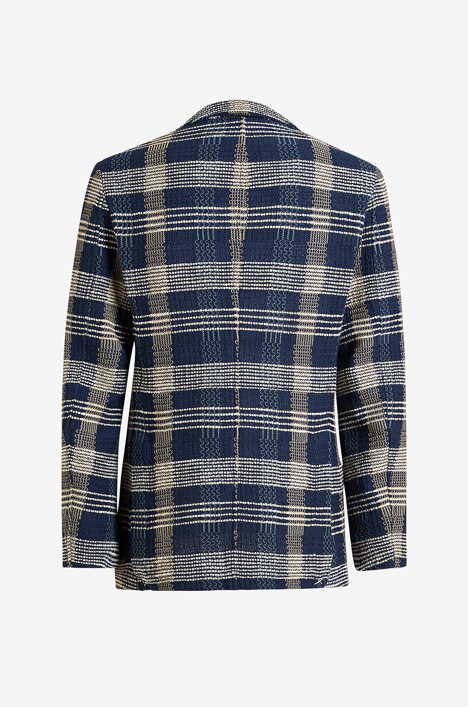 ETRO Single-breasted jacquard knit blazer Men MEDIUM BLUE 2