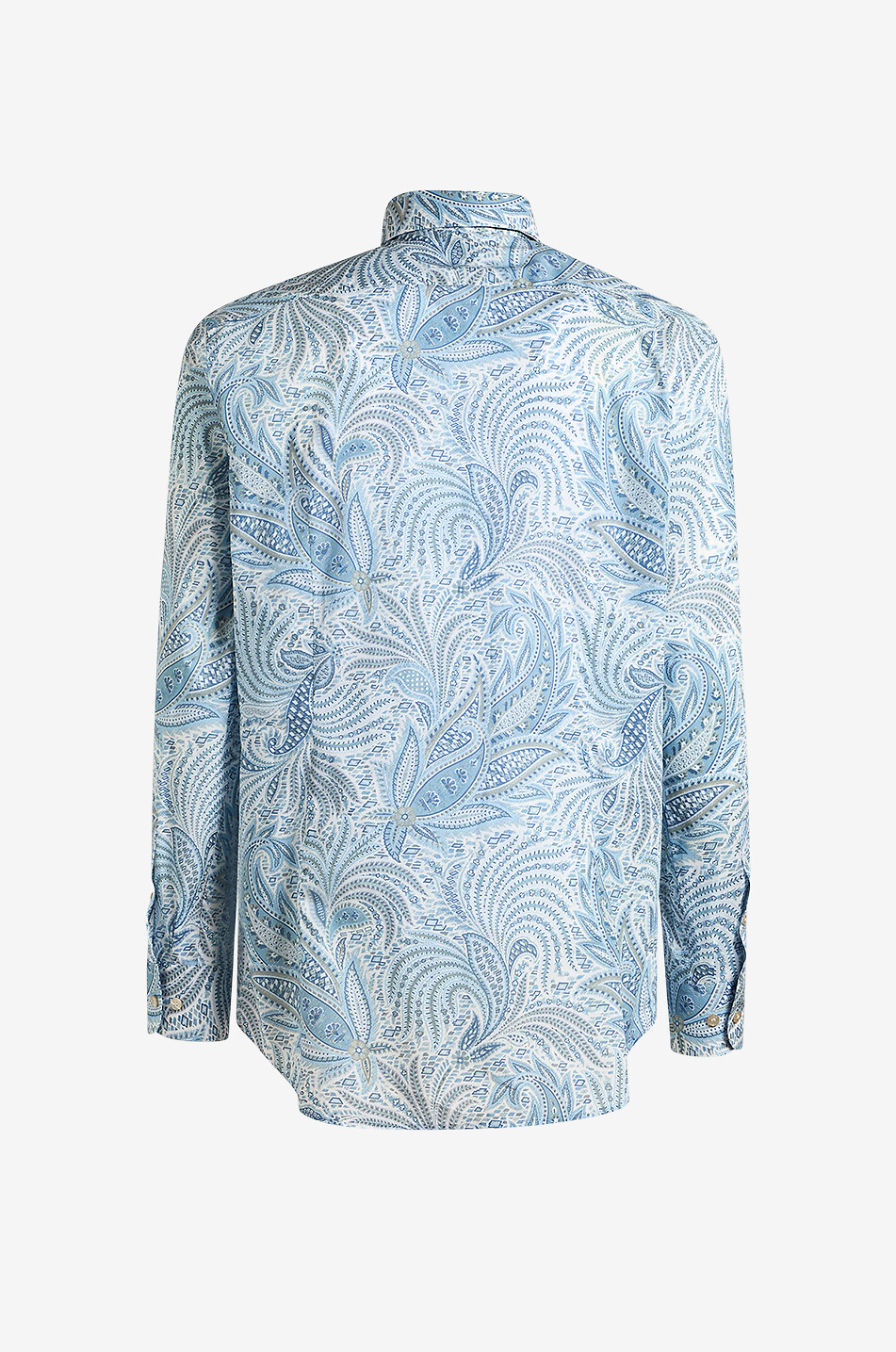 ETRO Paisley Ramage printed long-sleeved cotton shirt Men LIGHT BLUE 2