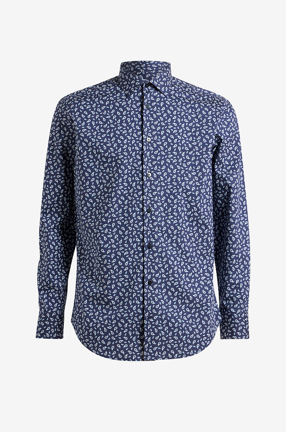 Leichtes Baumwollhemd mit Paisley-Detail-Print