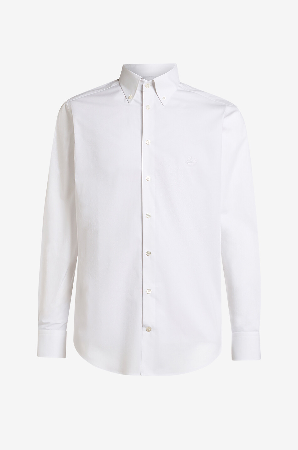 Button-down collar poplin shirt