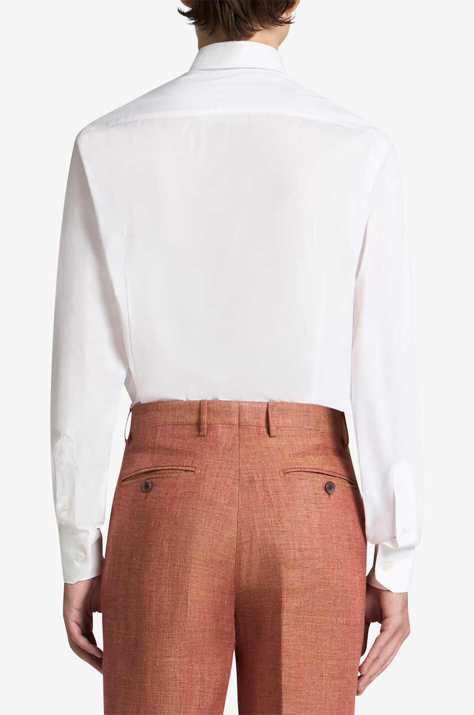 Button-down collar poplin shirt