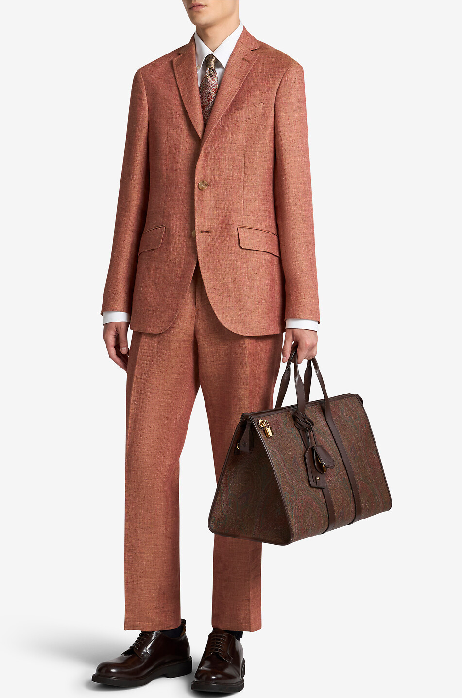 ETRO Button-down collar poplin shirt Men WHITE 5