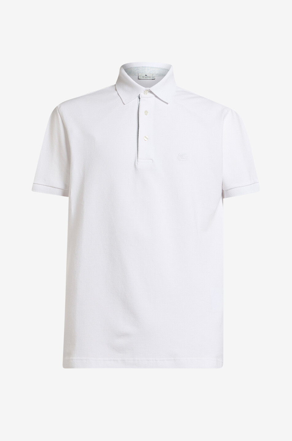 Polo à manches courtes uni brodé Pegaso