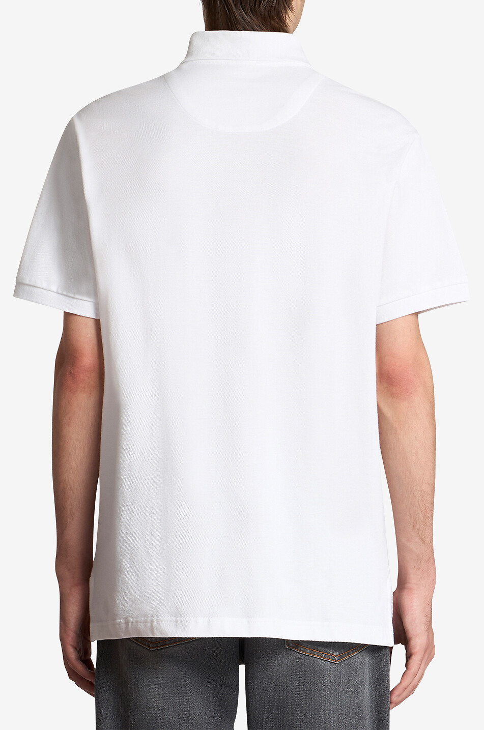 Pegaso embroidered short-sleeved monochrome polo shirt
