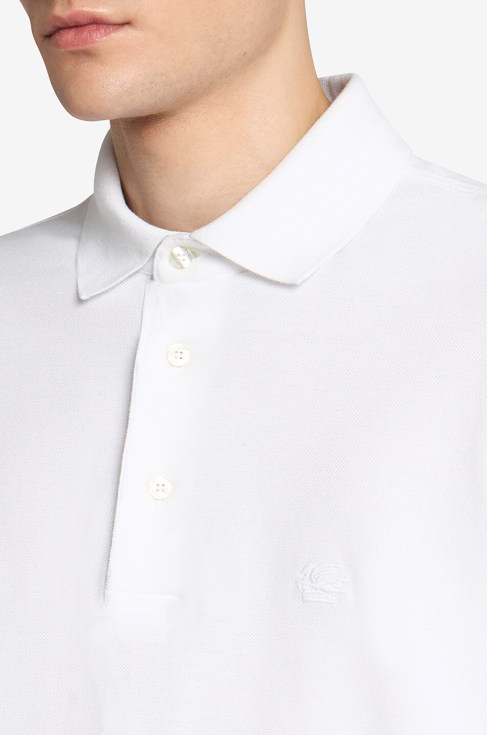 Pegaso embroidered short-sleeved monochrome polo shirt
