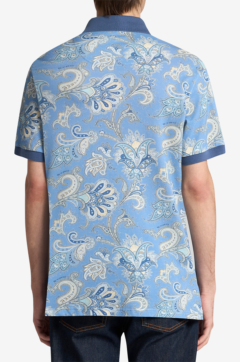 Polo à manches courtes imprimé Paisley floral