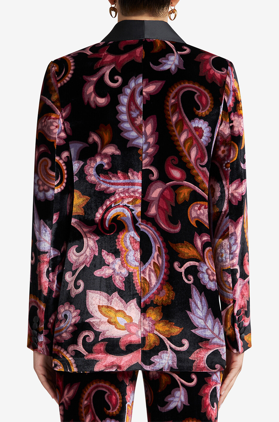 ETRO Paisley printed velvet smoking jacket Women MULTI COLOURED 4