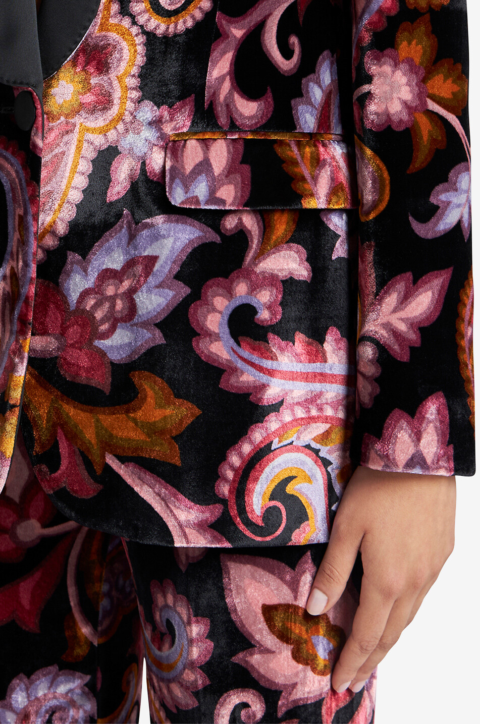 ETRO Paisley printed velvet smoking jacket Women MULTI COLOURED 6
