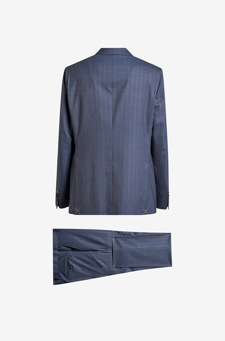 ETRO Zweiteiliger Nadenstreifenanzug aus leichter Woll Herren MITTELBLAU 2