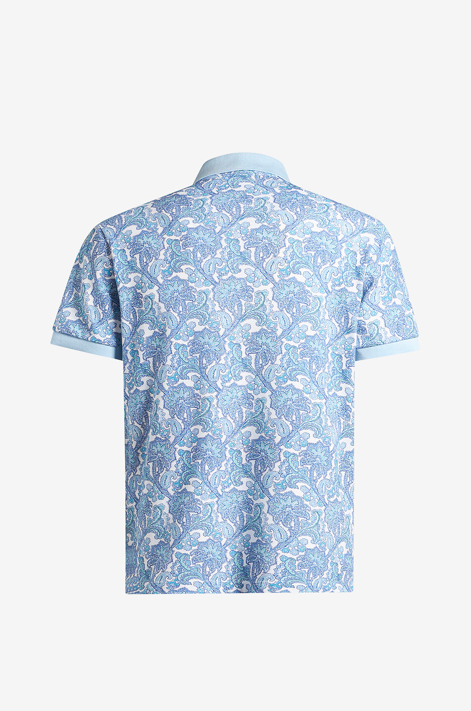 Paisley Florals printed short-sleeved polo shirt