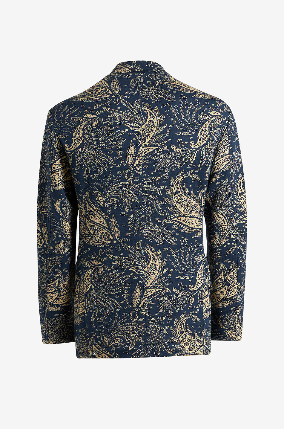 ETRO Paisley patterned double-breasted knit blazer Men MEDIUM BLUE 2