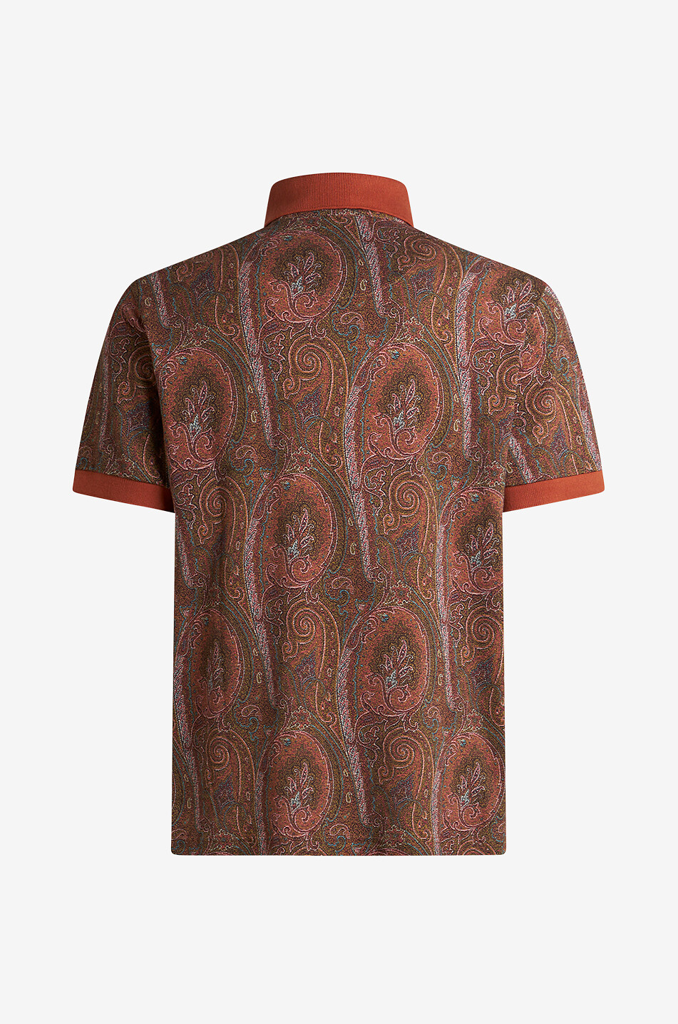 Polo en coton piqué imprimé à manches courtes Paisley Ramage